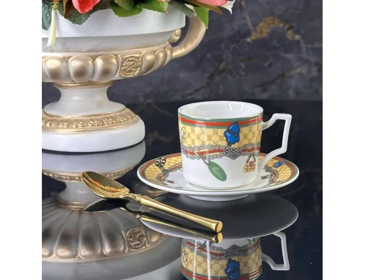 Набор кофейных пар на 6 персон 12 предметов 95мл Lenardi 244-046