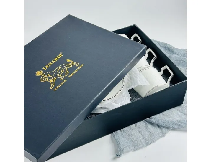 Набор чайных пар на 6 персон 12 предметов 280мл Lenardi 244-051