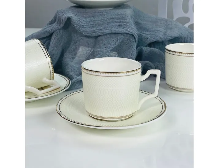 Набор кофейных пар на 6 персон 12 предметов 130мл Lenardi 244-052