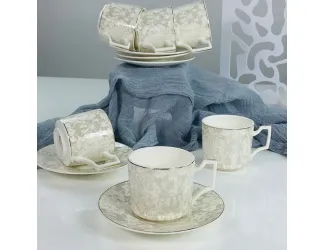 Набор кофейных пар на 6 персон 12 предметов 130мл Lenardi 244-058