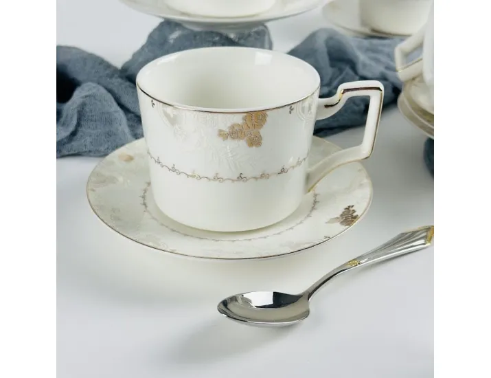 Набор чайных пар на 6 персон 12 предметов 280мл Lenardi 244-060