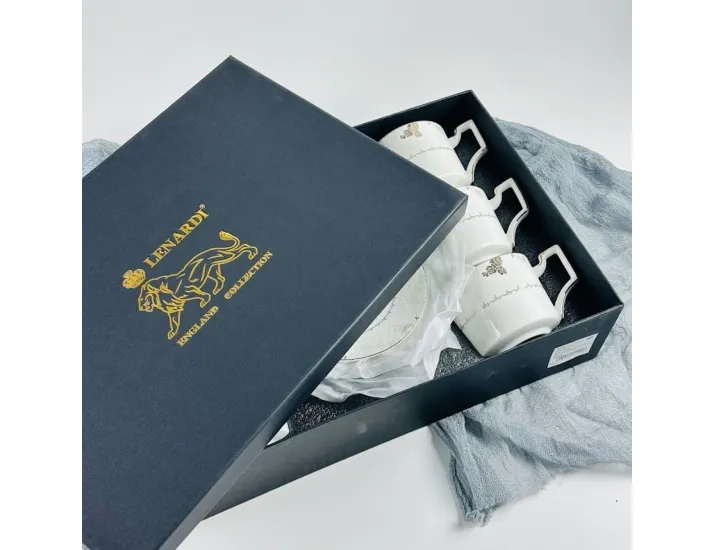 Набор чайных пар на 6 персон 12 предметов 280мл Lenardi 244-060