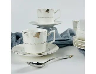 Набор кофейных пар на 6 персон 12 предметов 130мл Lenardi 244-061