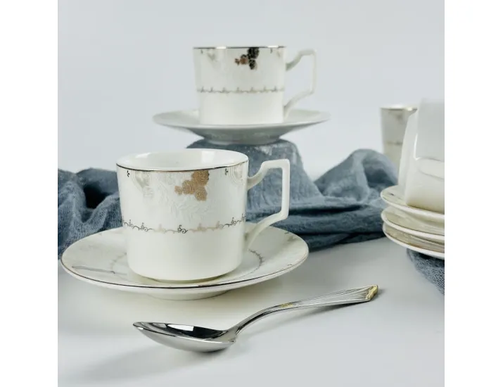 Набор кофейных пар на 6 персон 12 предметов 130мл Lenardi 244-061