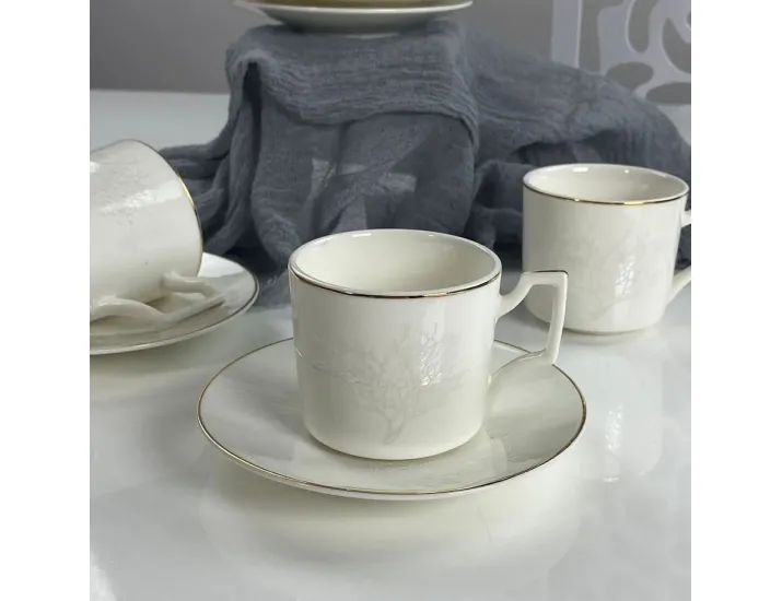 Набор кофейных пар на 6 персон 12 предметов 130мл Lenardi 244-064