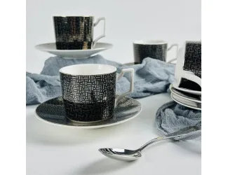 Набор кофейных пар на 6 персон 12 предметов 130мл Lenardi 244-067