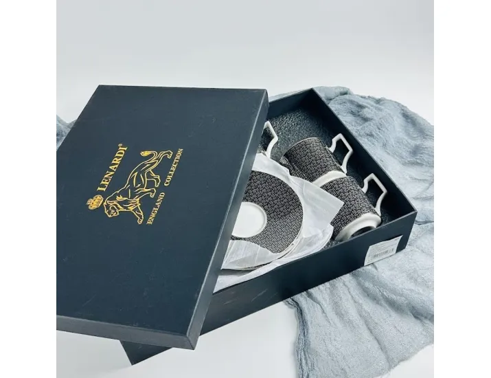 Набор кофейных пар на 6 персон 12 предметов 130мл Lenardi 244-067