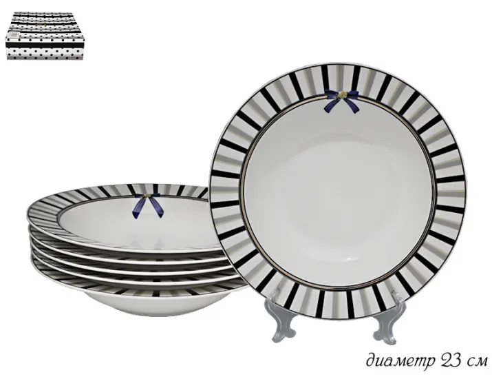 Набор тарелок глубоких 6шт 23см Lenardi Paris 304-054