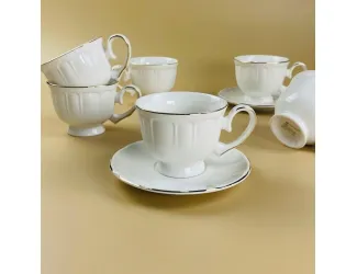 Набор кофейных пар на 6 персон 12 предметов 140мл Lenardi 305-102