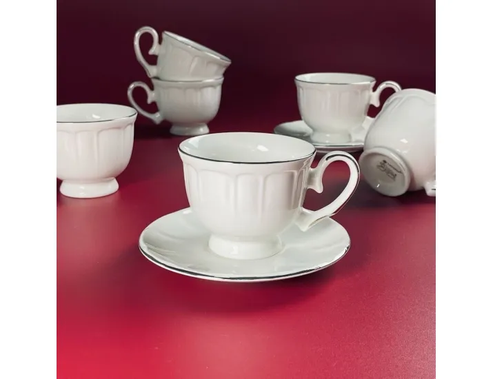 Набор кофейных пар на 6 персон 12 предметов 140мл Lenardi 305-105