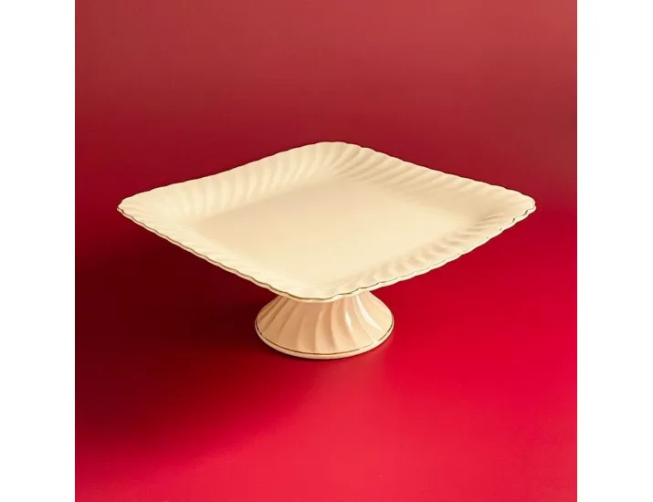 Квадратная фруктовница 32см на ножке Lenardi Жозе 305-132