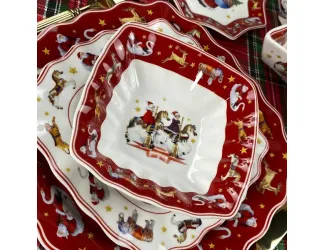 Квадратный салатник 15х4см НОВЫЙ ГОД 305-181