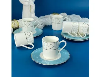 Набор кофейных пар на 6 персон 12 предметов 130мл Lenardi 305-213