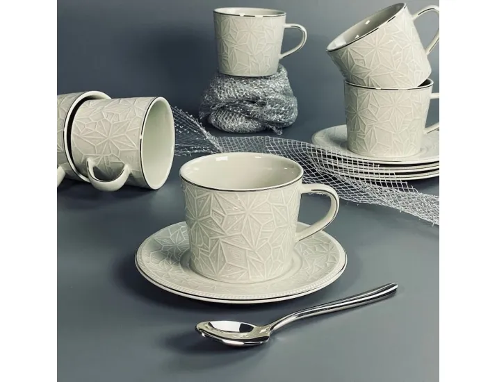 Набор чайных пар на 6 персон 12 предметов 220мл Lenardi 305-337