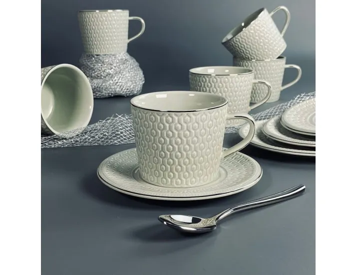 Набор чайных пар на 6 персон 12 предметов 240мл Lenardi 305-341