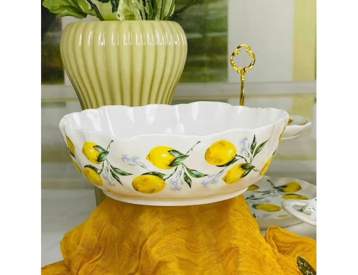 Салатник 23х7,5см Lenardi Лимоны 305-490