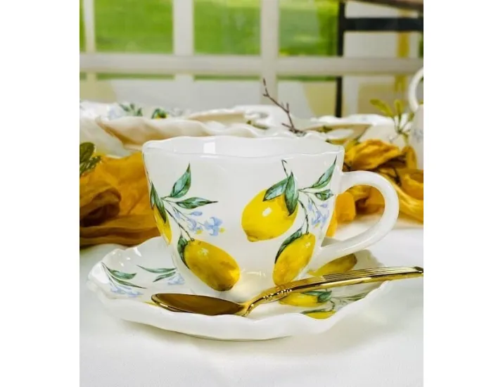 Чайный набор 12предметов 300мл Lenardi Лимоны 305-491