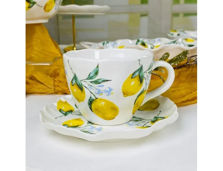 Кофейный набор 12предметов 150мл Lenardi Лимоны 305-492