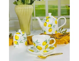 Чайный сервиз на 6 персон 14 предметов Lenardi Лимоны 305-493