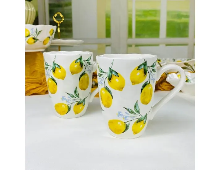 Набор из 2 кружек 420мл Lenardi Лимоны 305-488