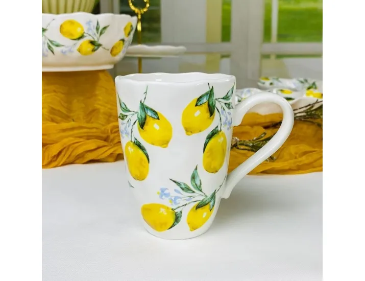 Набор из 6 кружек 400мл Lenardi Лимоны 305-495