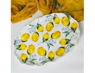 Набор из 2 овальных блюд 30,5х21х2,5см Lenardi Лимоны 305-499