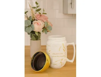 Кружка 450мл с крышкой Lenardi 315-031