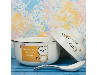 Набор салатник 950мл, салатник/крышка 450мл и ложка 315-061