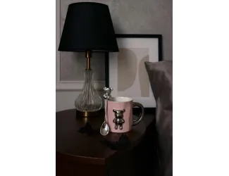 Кружка 350мл с ложкой Lenardi 315-069 розовая