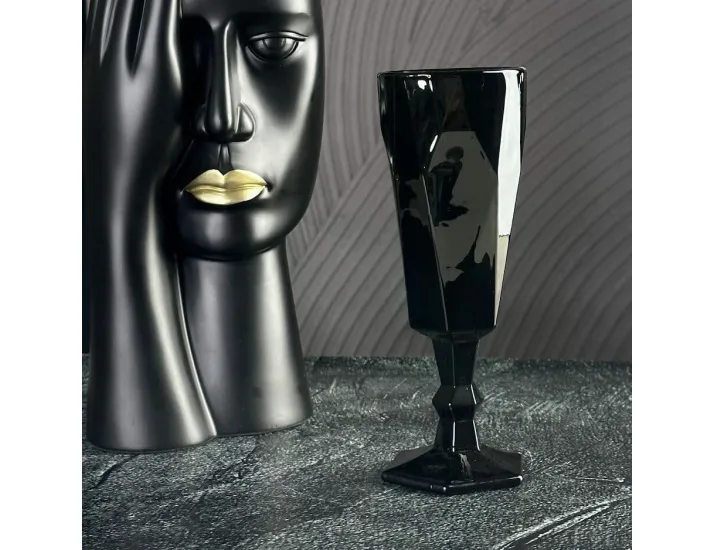 Набор фужеров для шампанского 6шт 180мл Lenardi 583-002 чёрный