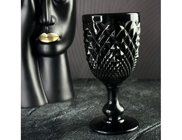 Набор бокалов для вина 6шт 310мл Lenardi 583-008 чёрный