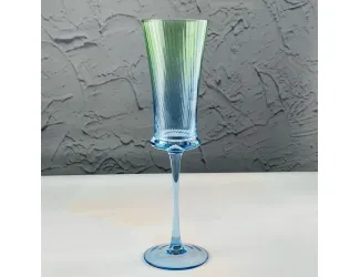 Набор фужеров для шампанского 6шт 180мл Lenardi 584-007 голубой