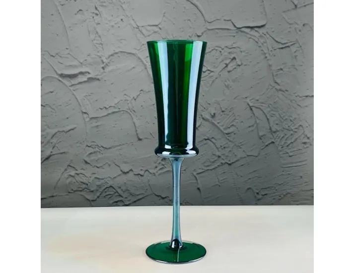 Набор фужеров для шампанского 6шт 180мл Lenardi 584-025 зелёный