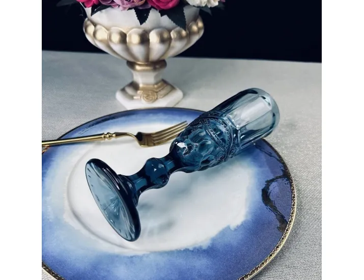 Набор фужеров для шампанского 6шт 170мл Lenardi 588-443 синий