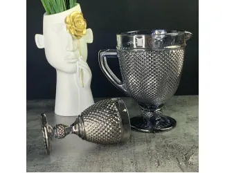 Набор графин 1000мл и 6 стаканов 240мл Lenardi 588-497 чёрный