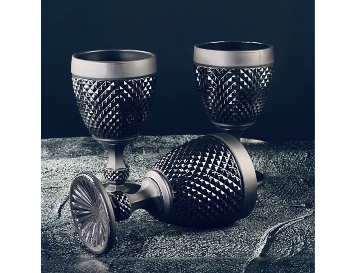 Набор бокалов для вина 6шт 300мл Lenardi 588-535 чёрный