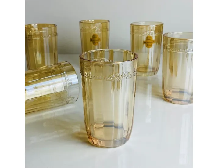 Набор стаканов 6шт 410мл Lenardi 588-610 янтарный