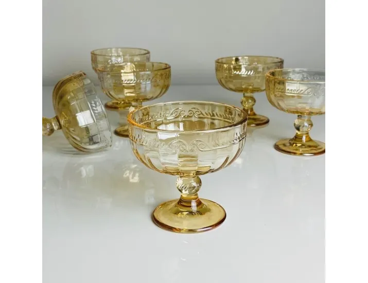 Набор креманок 6шт 230мл Lenardi 588-614 янтарный