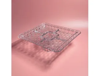 Квадратная менажница 35,6см на ножке Lenardi 588-690