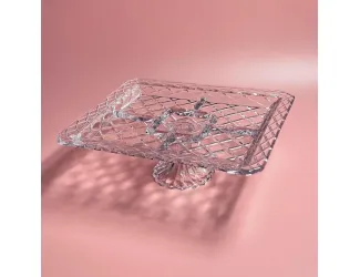 Квадратная менажница 35,6см на ножке Lenardi 588-692