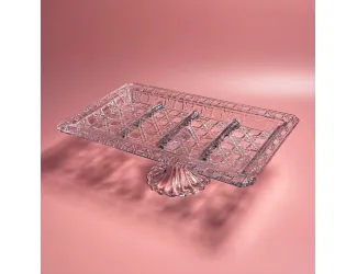 Прямоугольная менажница 37,2х22,5х12,5см на ножке Lenardi 588-694