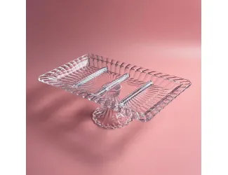 Прямоугольная менажница 37,2х22,5х12,5см на ножке Lenardi 588-695