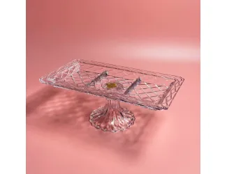 Прямоугольная менажница 32х18,5х12см на ножке Lenardi 588-700