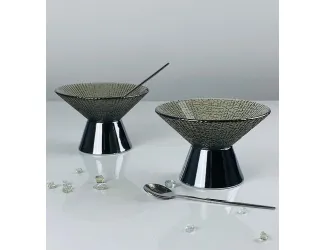 Набор из 2 креманок 12см 150мл с ложками Lenardi 588-720