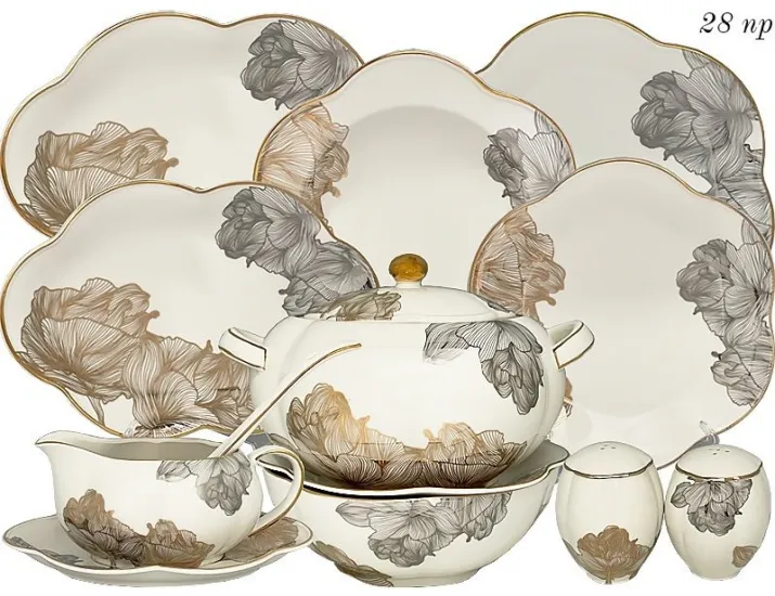Столовый сервиз на 6 персон 28 предметов Lenardi Миллениум 666-376