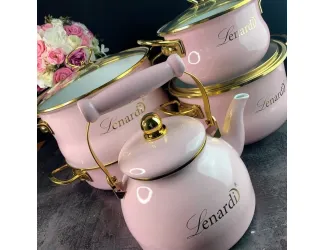 Набор эмалированных кастрюль из 9 предметов Lenardi Miguel 776-026 серый