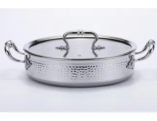 Сотейник 6,4л с крышкой 32х9см EMBOSS в под.уп.(х4)Нержавеющая сталь