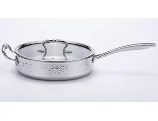 Сковорода 4,3л с крышкой 28х7,5см EMBOSS в под.уп.(х4)Нержавеющая сталь