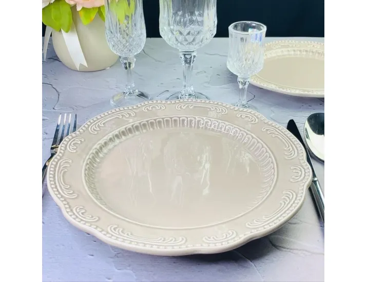 Набор тарелок 6шт 21см Lenardi Бавария серый 110456