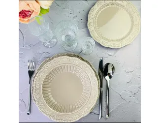 Набор тарелок 6шт 21см Lenardi Бавария серый 110456